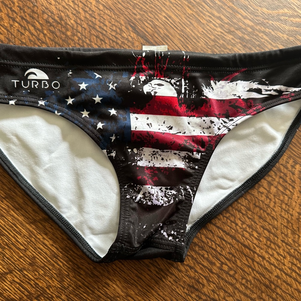 Turbo American Flag Swim Briefs